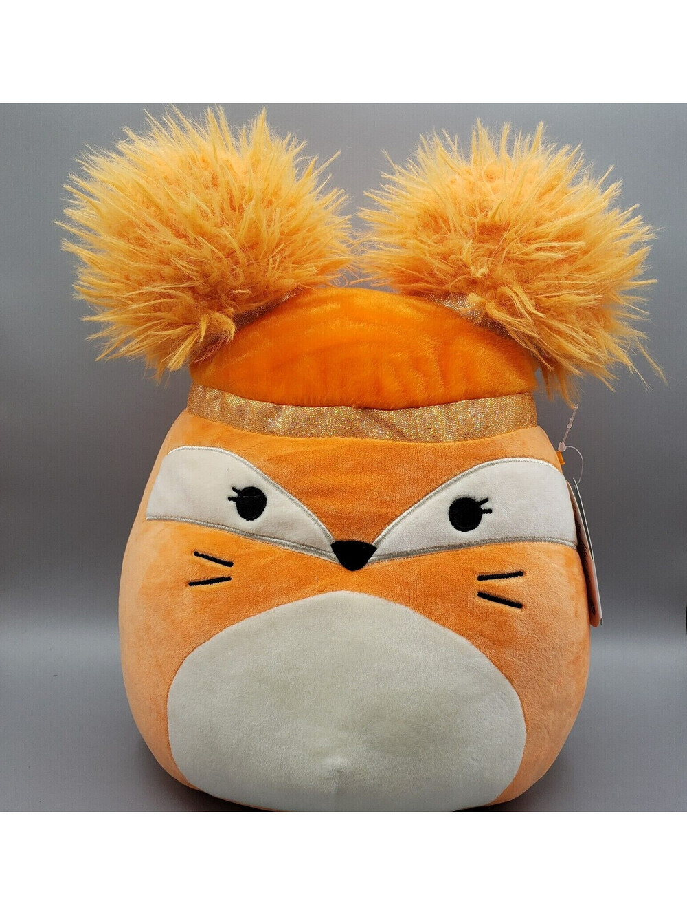 Squishmallows Mallora the Fox Plush Kellytoy Orange 12" SquishDoo Fuzzy Ear NWT